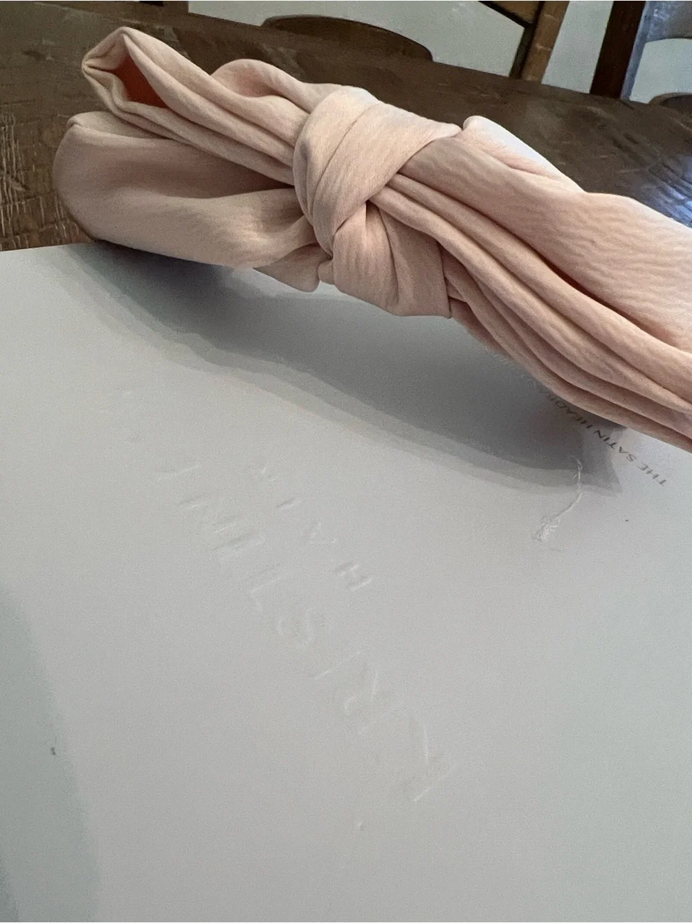 Kristin Ess Satin Headband in Blush New